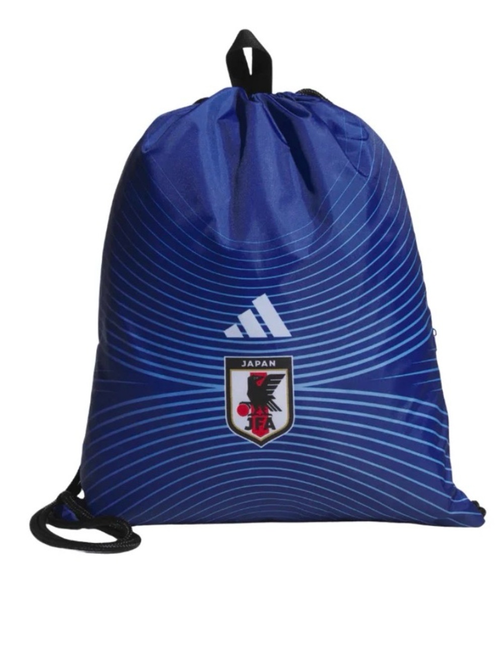 adidas Blue Japan soccer team Crest Drawstring Gym Sack bag w/ side zip  new